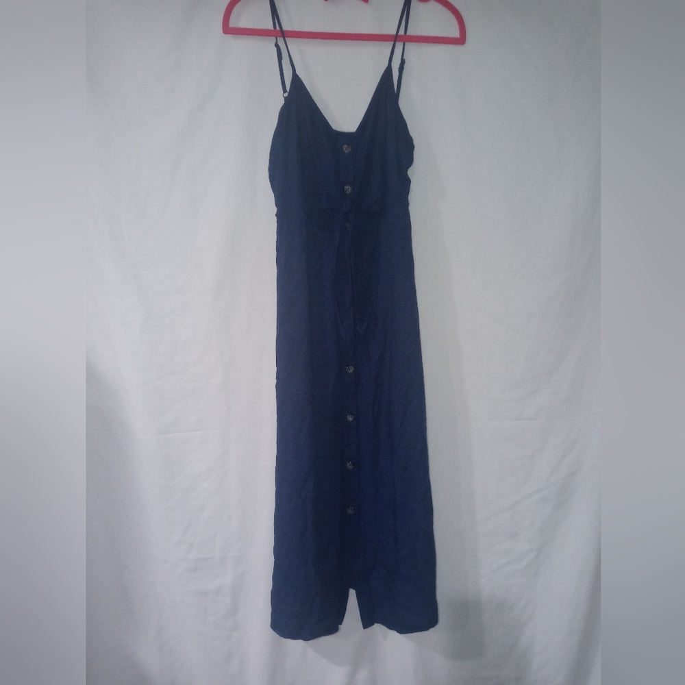 Missing Tag/Navy Blue/Button Down Midi Dress/Size Small